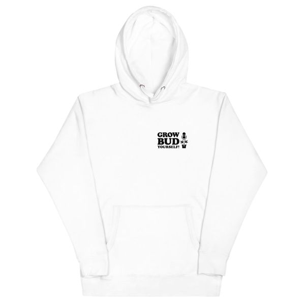 White Grow Bud Yourself hoodie